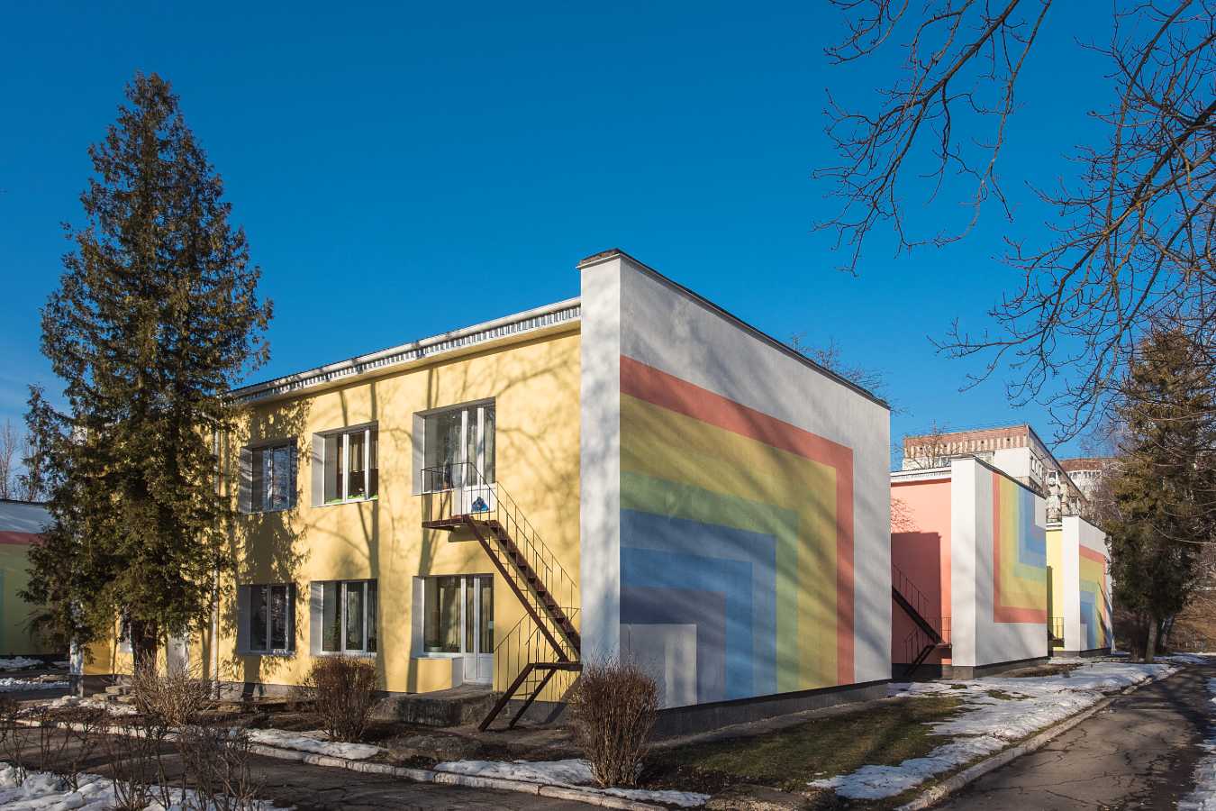 Стан після Утеплення фасадів школи Тернопіль Капітальний ремонт будівлі початкової школи №3, м.Тернопіль,  2020р.
