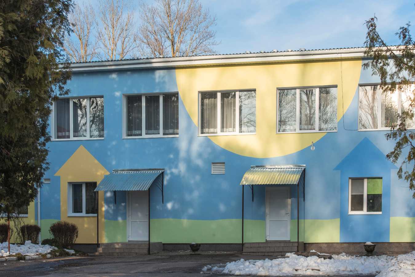 Стан після Утеплення фасадів школи Тернопіль Капітальний ремонт будівлі початкової школи №3, м.Тернопіль,  2020р.