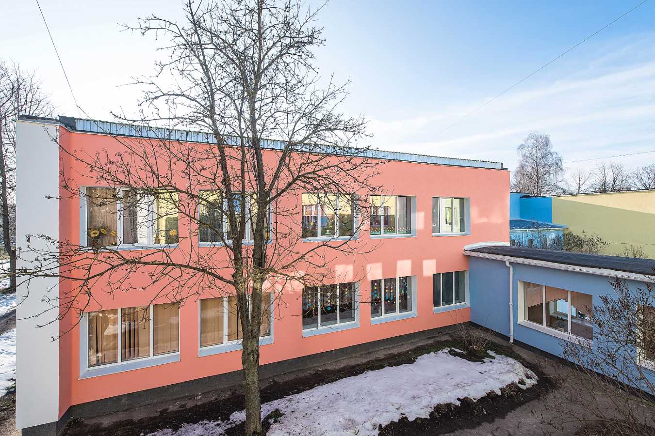Стан після Утеплення фасадів школи Тернопіль Капітальний ремонт будівлі початкової школи №3, м.Тернопіль,  2020р.